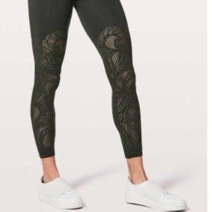 Lululemon Reveal Tight Lattice Paisley- Evergreen